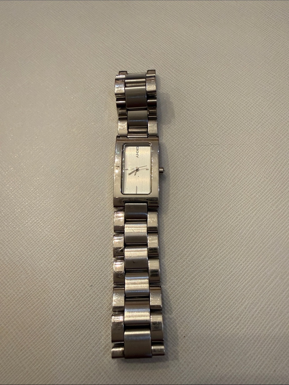DKNY women’s Stainless Steel Rectangular Bracelet Watch - Silver